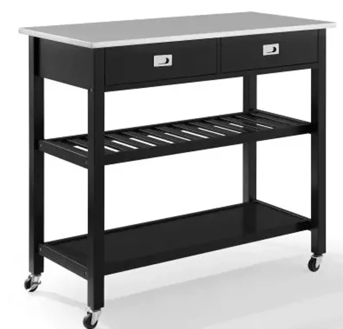 Crosley Furniture® Chloe Black/Stainless Steel Top Kitchen Island/Cart