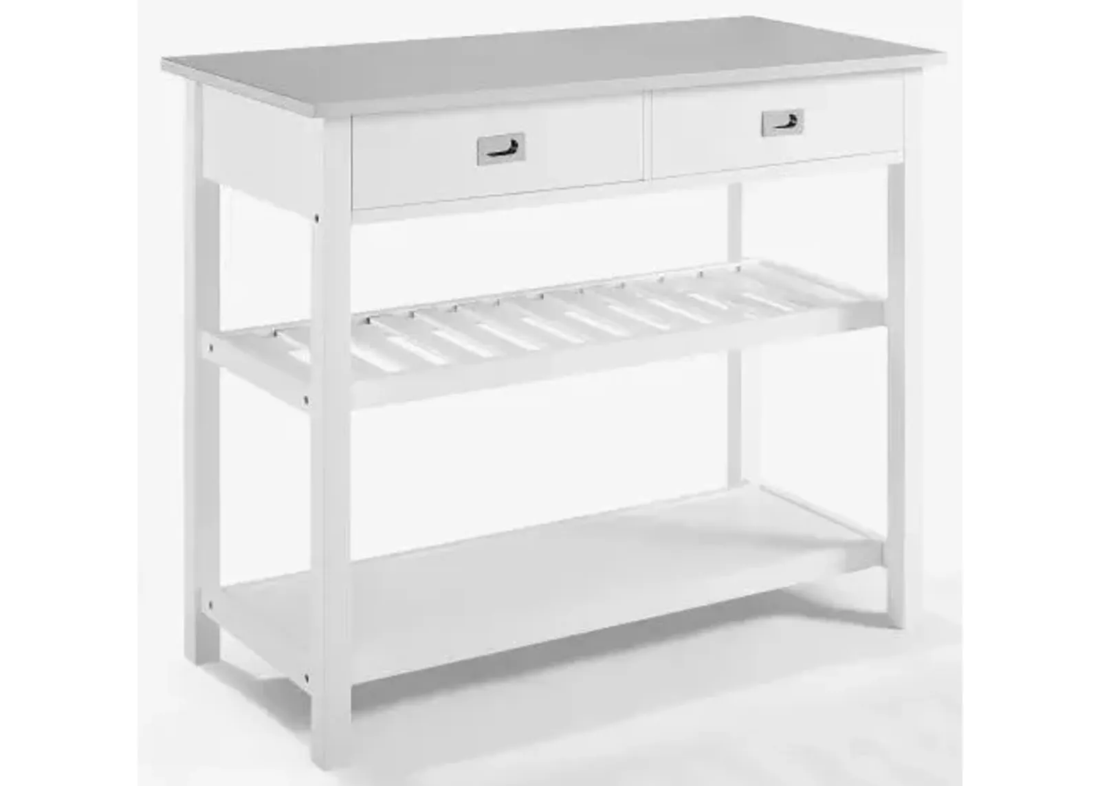 Crosley Furniture® Chloe White/Stainless Steel Top Kitchen Island/Cart