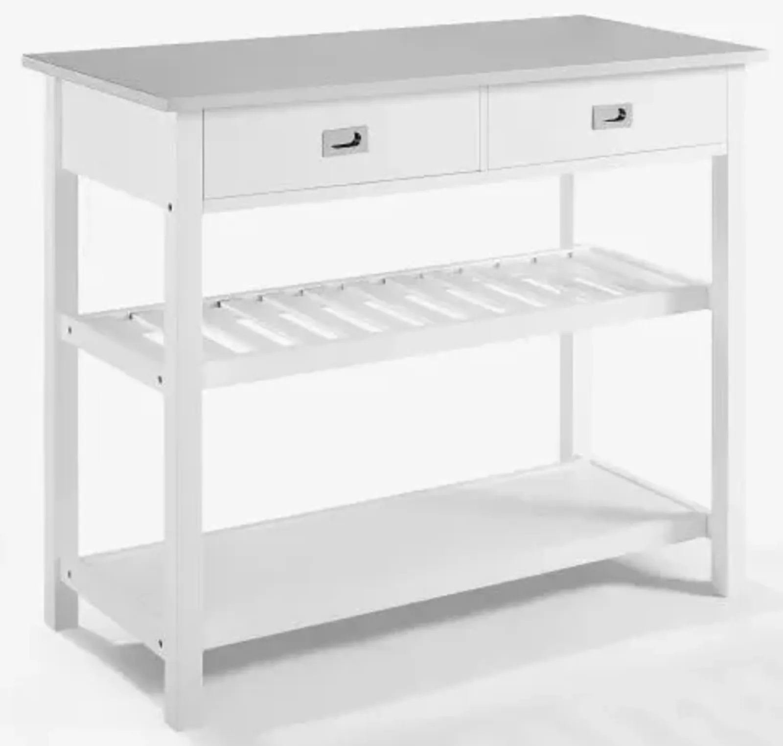 Crosley Furniture® Chloe White/Stainless Steel Top Kitchen Island/Cart