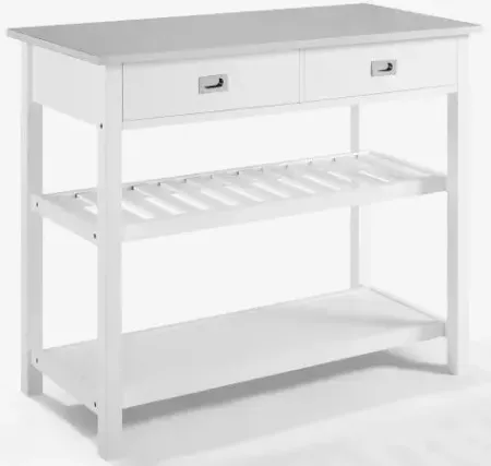 Crosley Furniture® Chloe White/Stainless Steel Top Kitchen Island/Cart