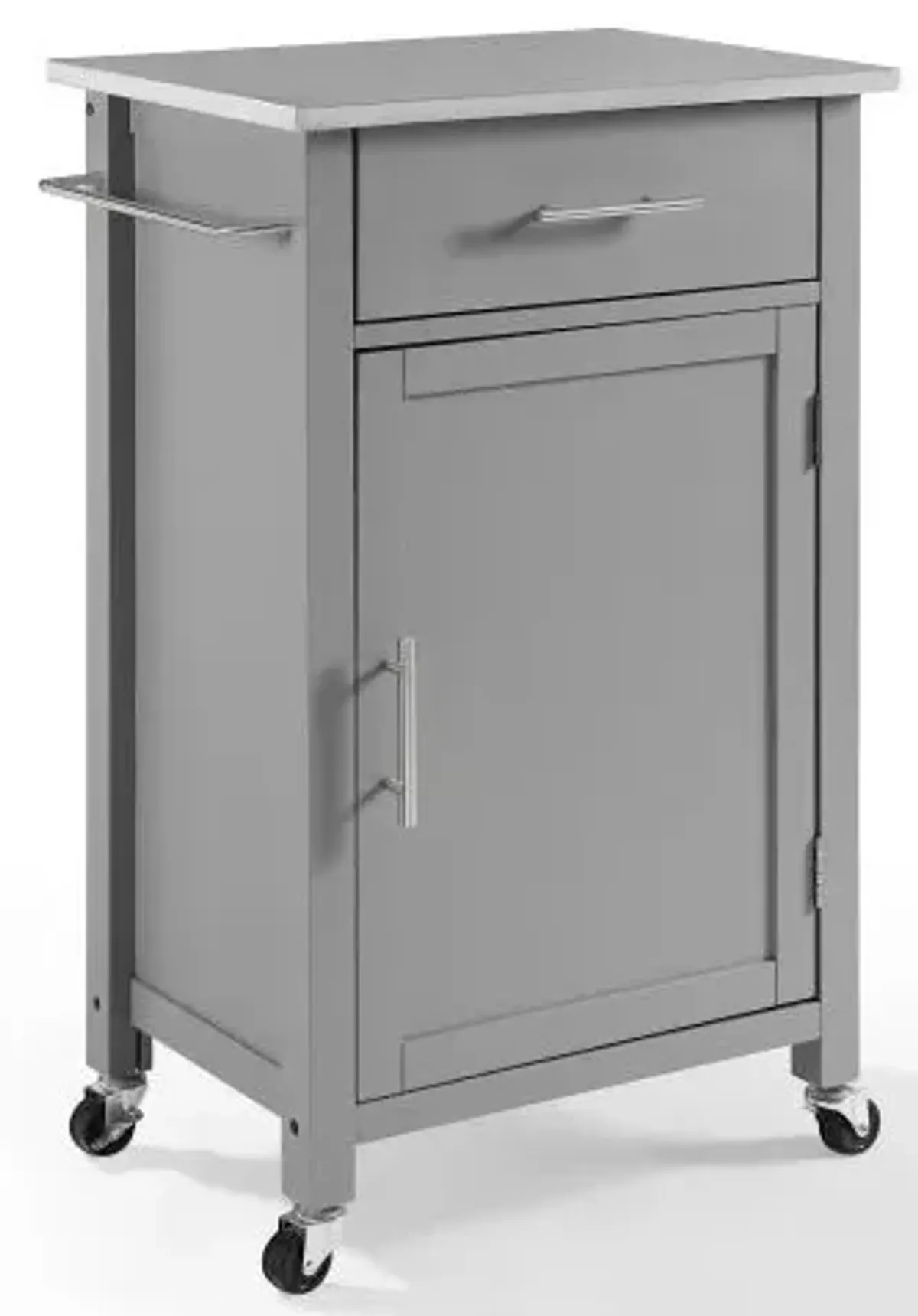 Crosley Furniture® Savannah Gray/Stainless Steel Top Compact Kitchen Island/Cart