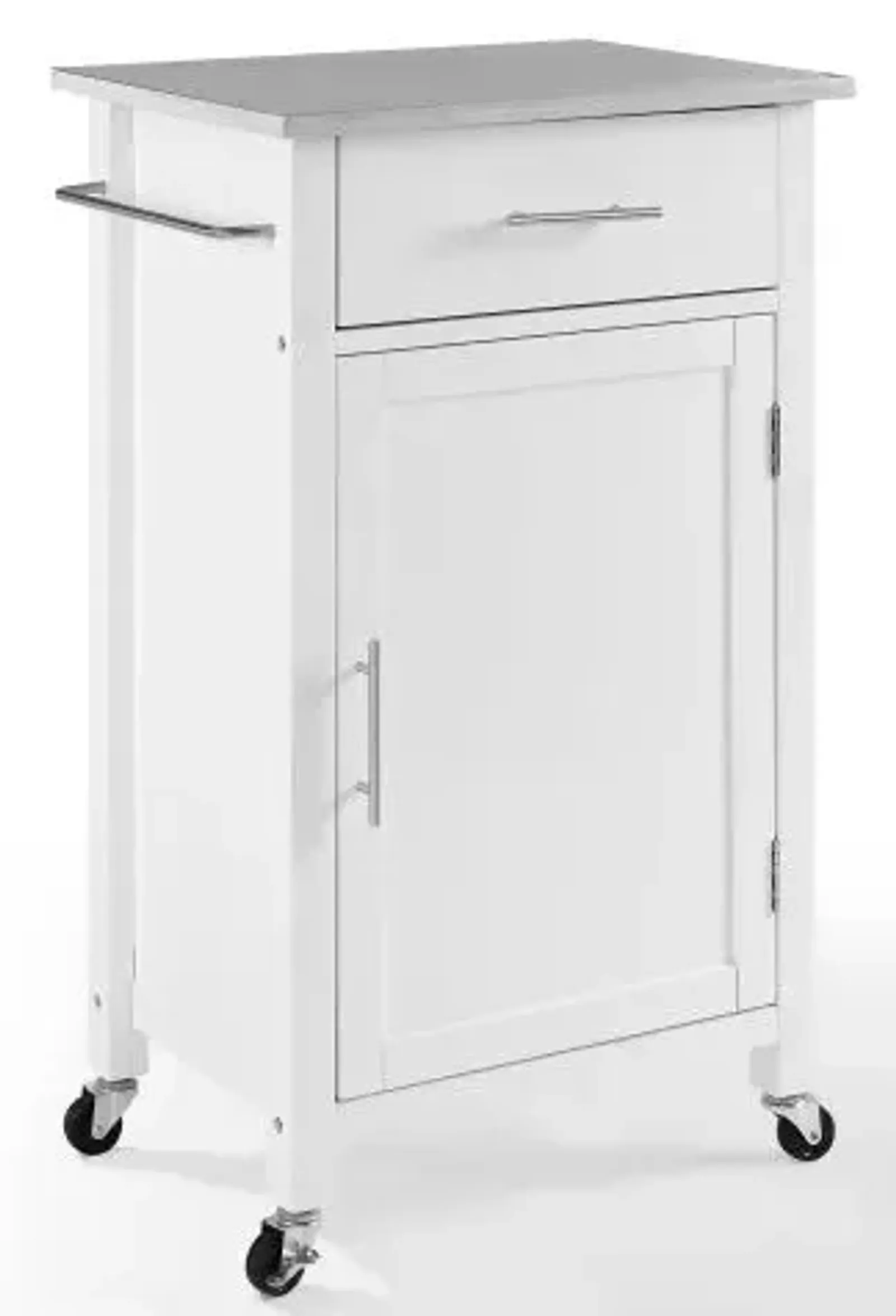 Crosley Furniture® Savannah White/Natural Wood Top Full-Size Kitchen Island/Cart