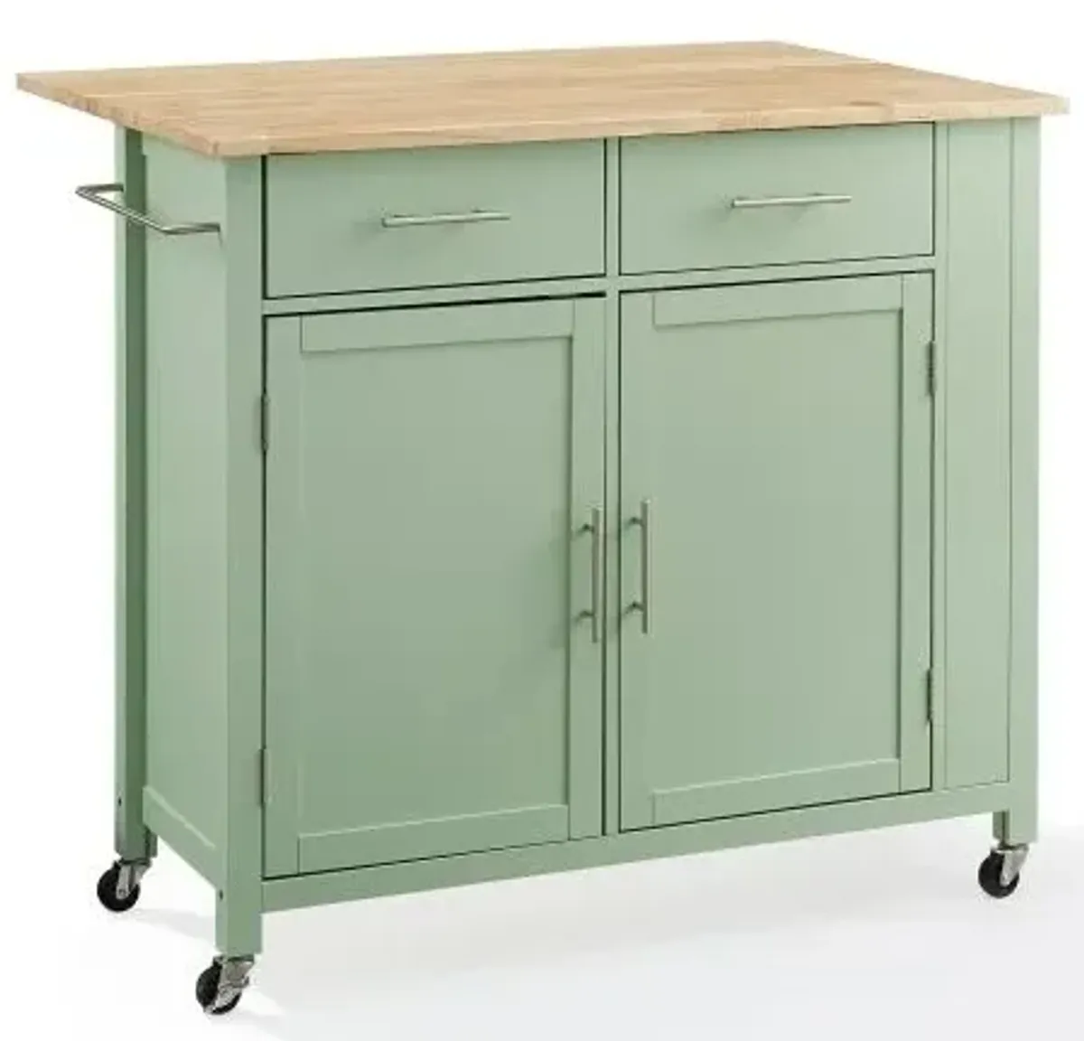 Crosley Furniture® Savannah Mint Wood Top Drop Leaf Kitchen Island/Cart