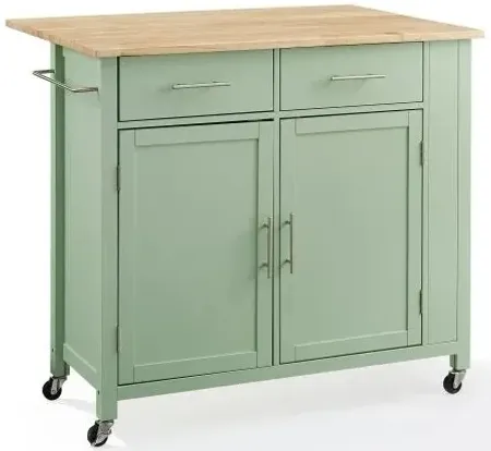 Crosley Furniture® Savannah Mint Wood Top Drop Leaf Kitchen Island/Cart