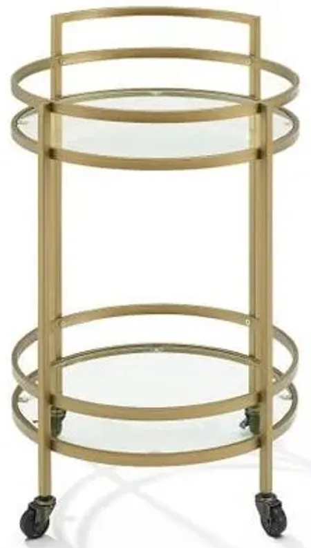 Crosley Furniture® Bailey Gold Round Bar Cart