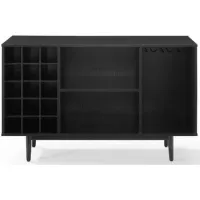 Crosley Furniture® Liam Black Sideboard with Wine Storage