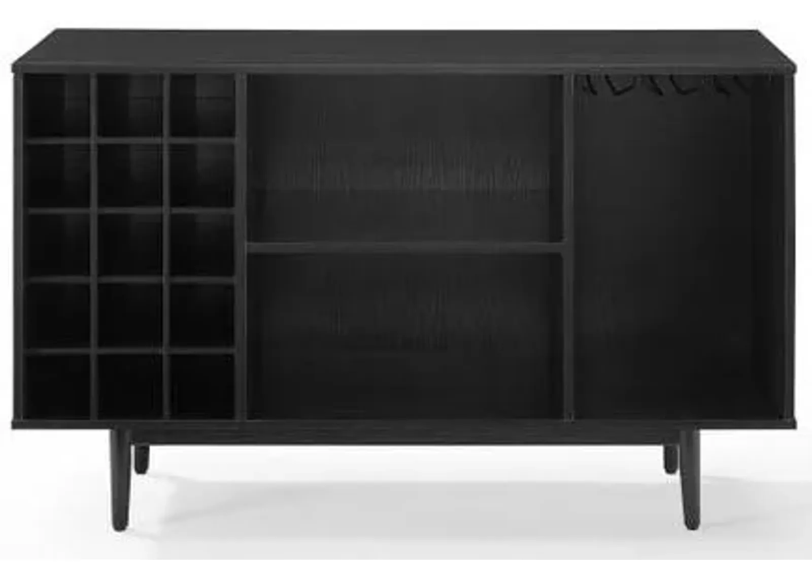 Crosley Furniture® Liam Black Sideboard with Wine Storage