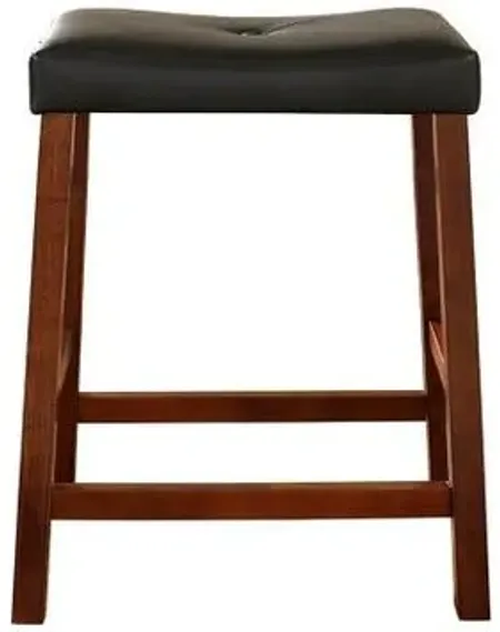 Crosley Furniture® Saddle Back 2-Piece Black/Cherry Counter Stool Set