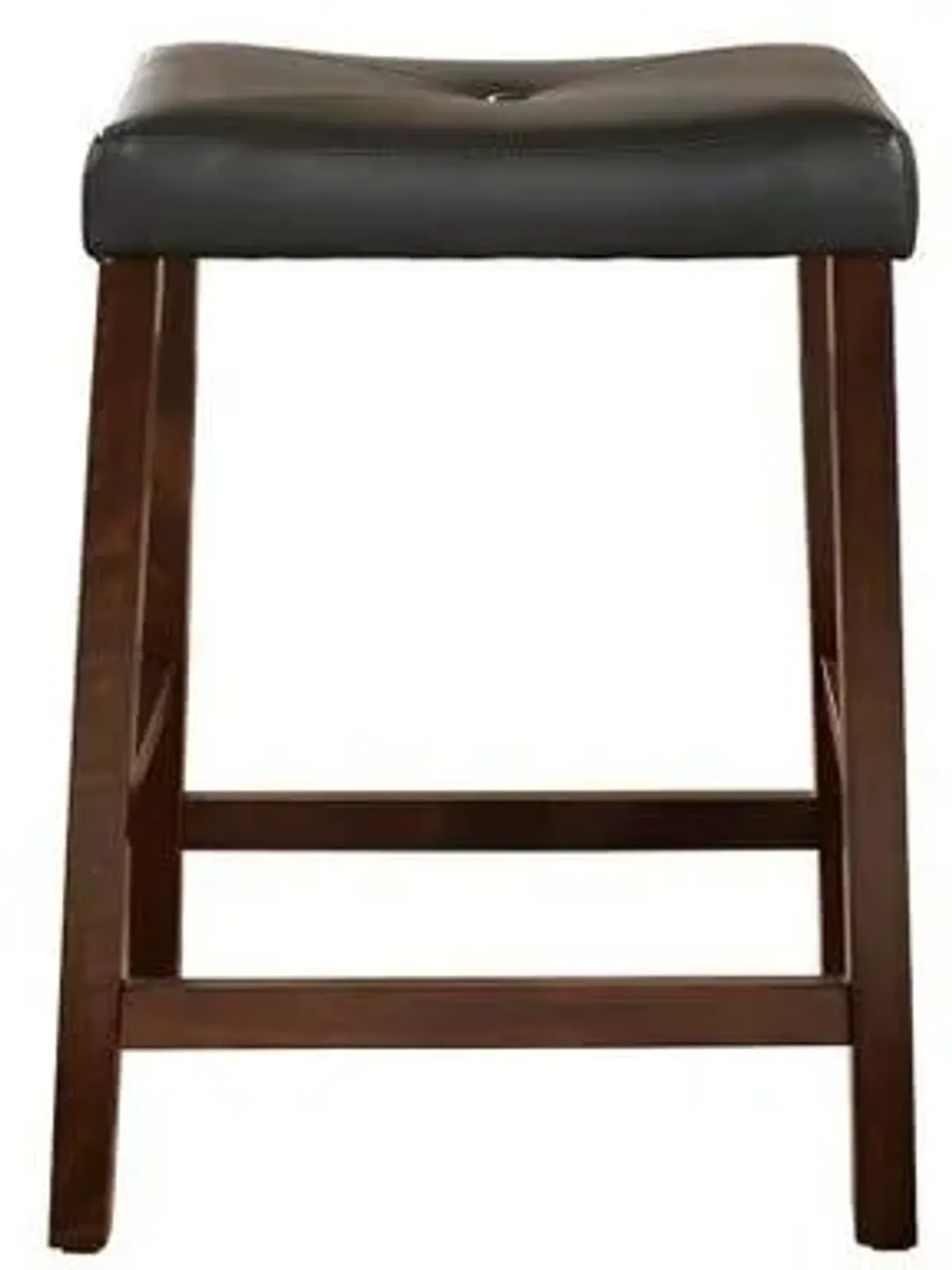 Crosley Furniture® Saddle Back 2-Piece Black/Mahogany Counter Stool Set