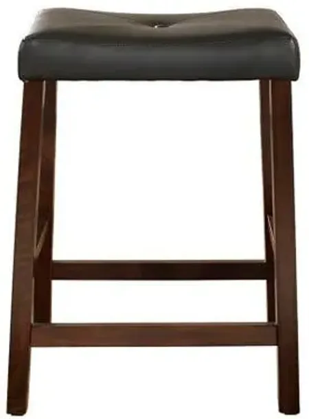 Crosley Furniture® Saddle Back 2-Piece Black/Mahogany Counter Stool Set