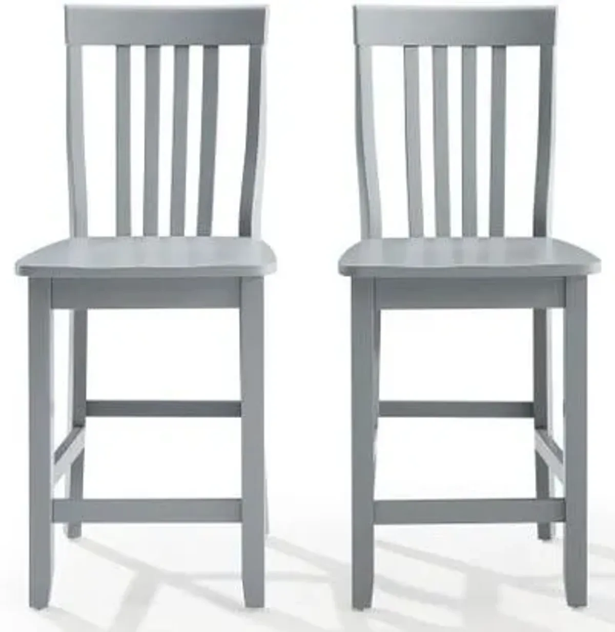 Crosley Furniture® School House 2-Piece Gray Counter Stool Set