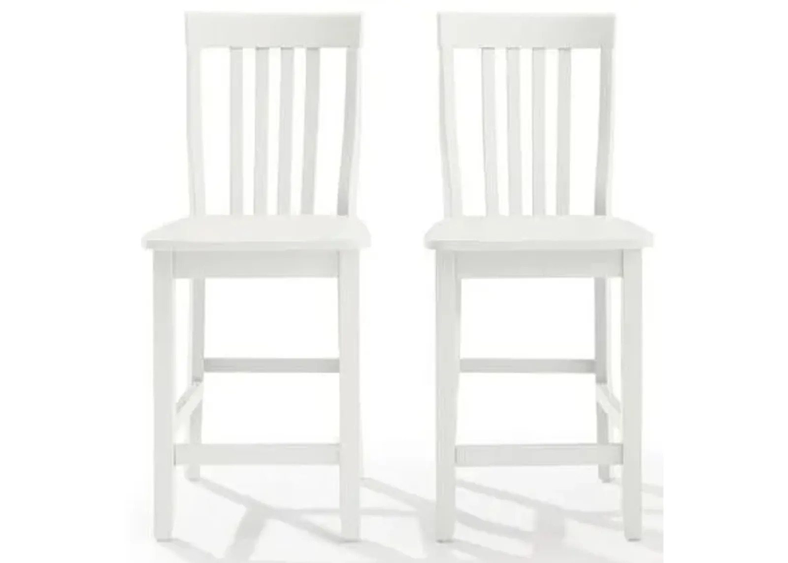 Crosley Furniture® School House 2-Piece White Counter Stool Set