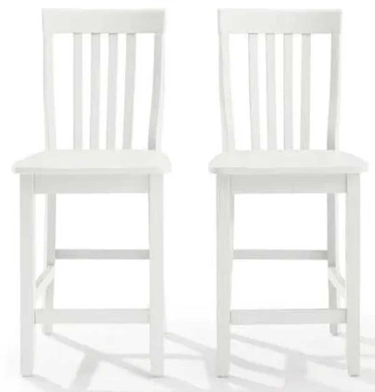 Crosley Furniture® School House 2-Piece White Counter Stool Set