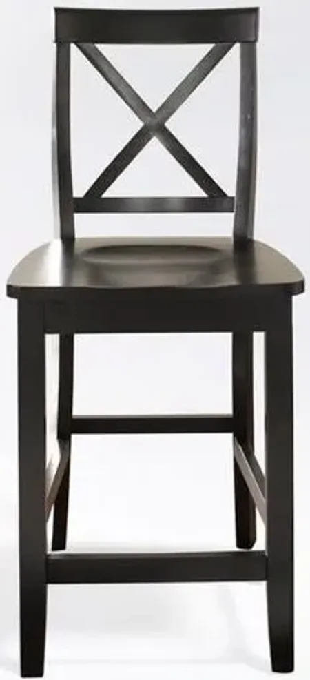 Crosley Furniture® X-Back 2-Piece Black Counter Stool Set