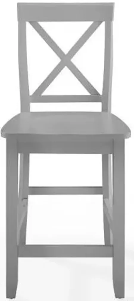 Crosley Furniture® X-Back 2-Piece Gray Counter Stool Set