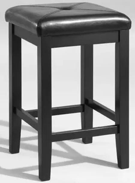 Crosley Furniture® Square Seat 2-Piece Black Counter Stool Set