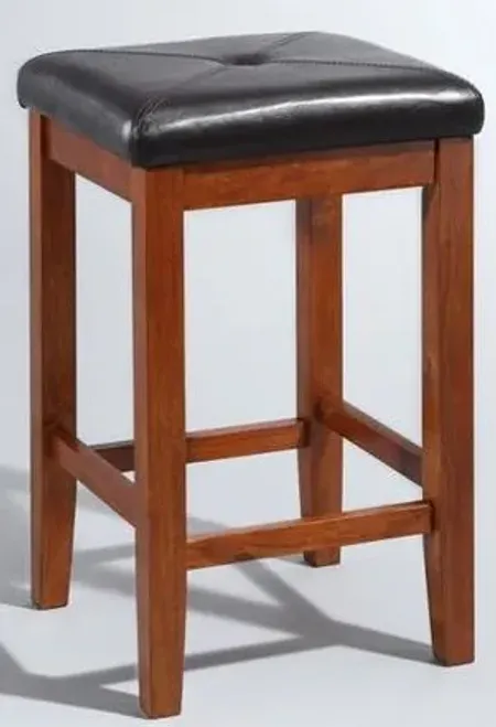 Crosley Furniture® Square Seat 2-Piece Black/Cherry Counter Stool Set