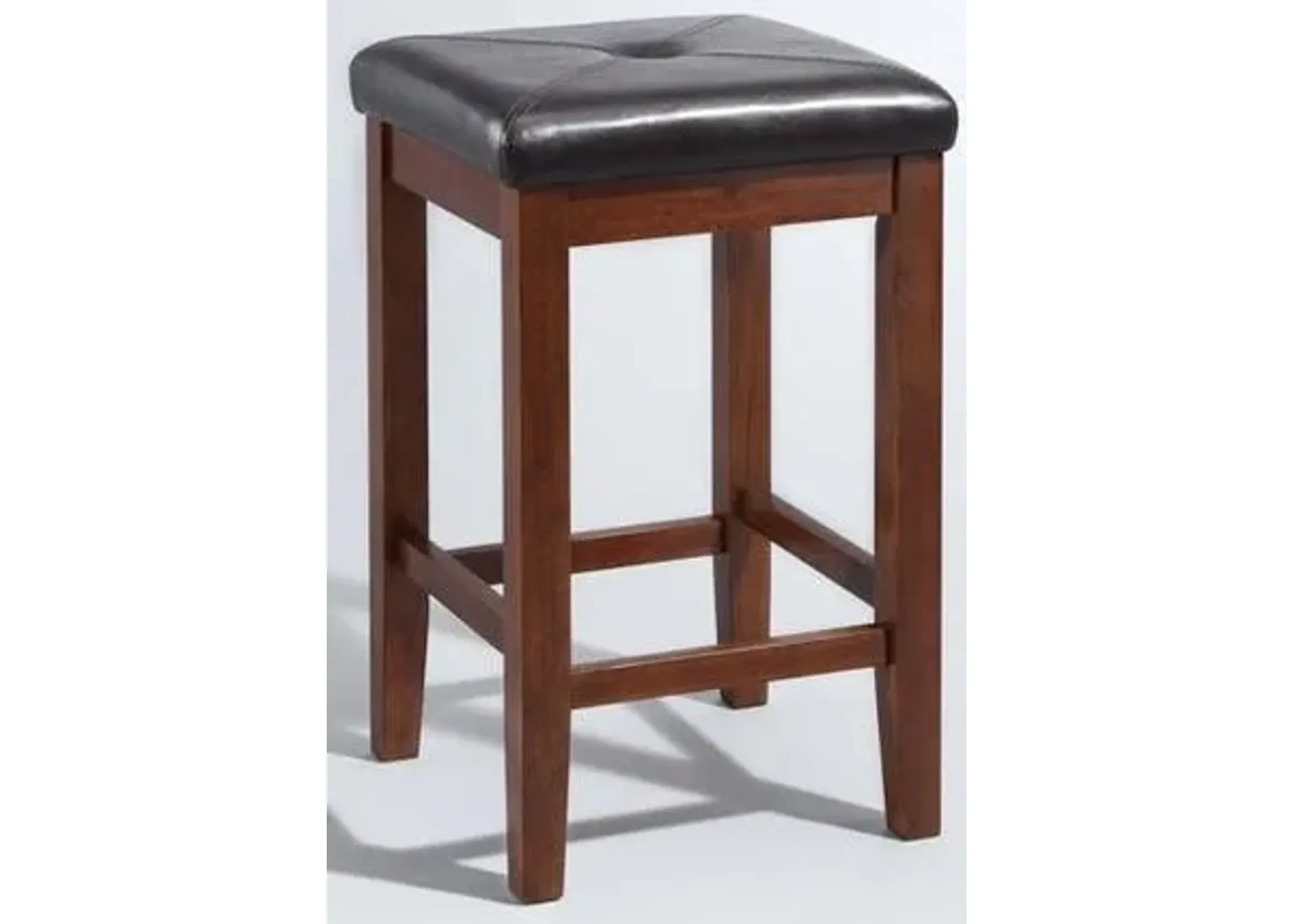 Crosley Furniture® Square Seat 2-Piece Black/Mahogany Counter Stool Set