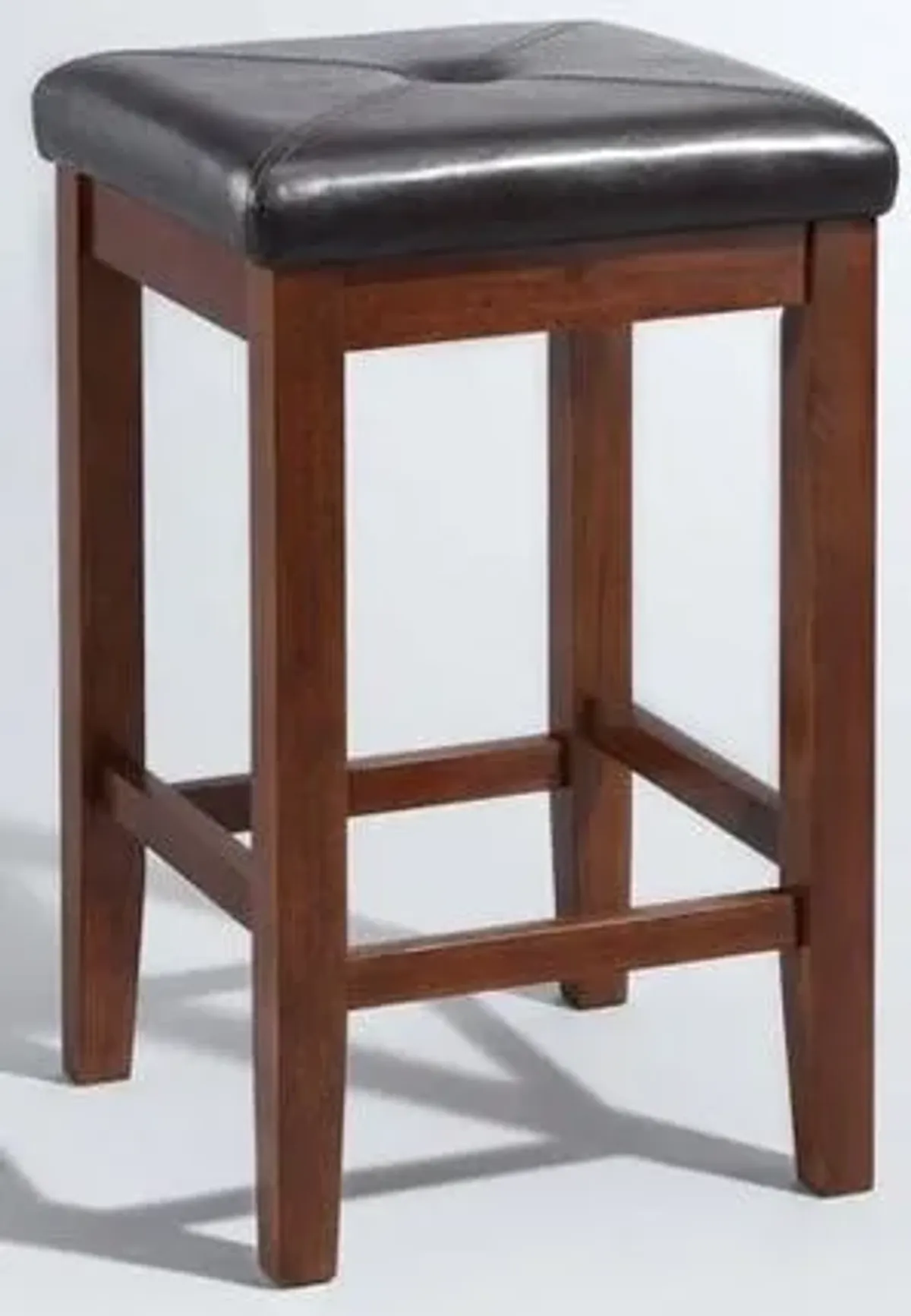 Crosley Furniture® Square Seat 2-Piece Black/Mahogany Counter Stool Set