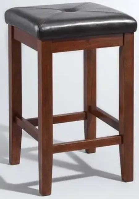 Crosley Furniture® Square Seat 2-Piece Black/Mahogany Counter Stool Set