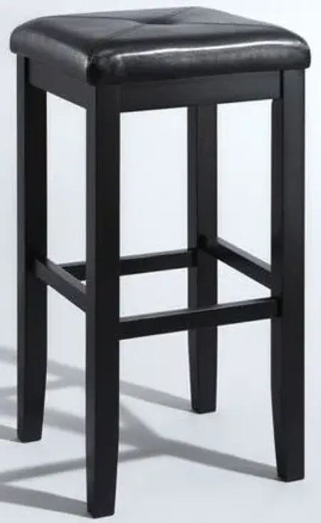 Crosley Furniture® Square Seat 2-Piece Black Bar Stool Set