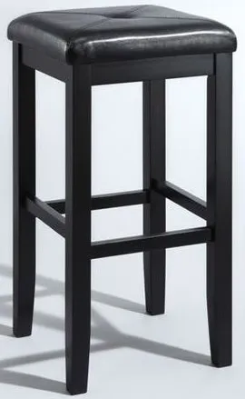 Crosley Furniture® Square Seat 2-Piece Black Bar Stool Set
