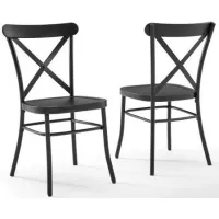 Crosley Furniture® Camille Matte Black 2-Piece Dining Chairs