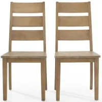 Crosley Furniture® Joanna 2-Piece Rustic Brown Dining Chairs