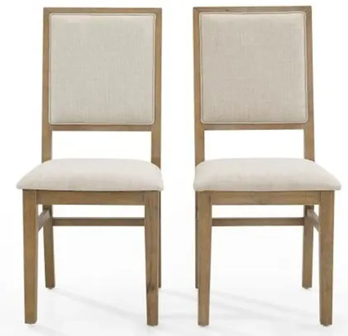 Crosley Furniture® Joanna 2-Piece Creme/Rustic Brown Dining Chairs