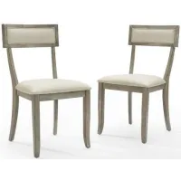 Crosley Furniture® Alessia Creme/Rustic Gray Wash 2-Piece Dining Chairs