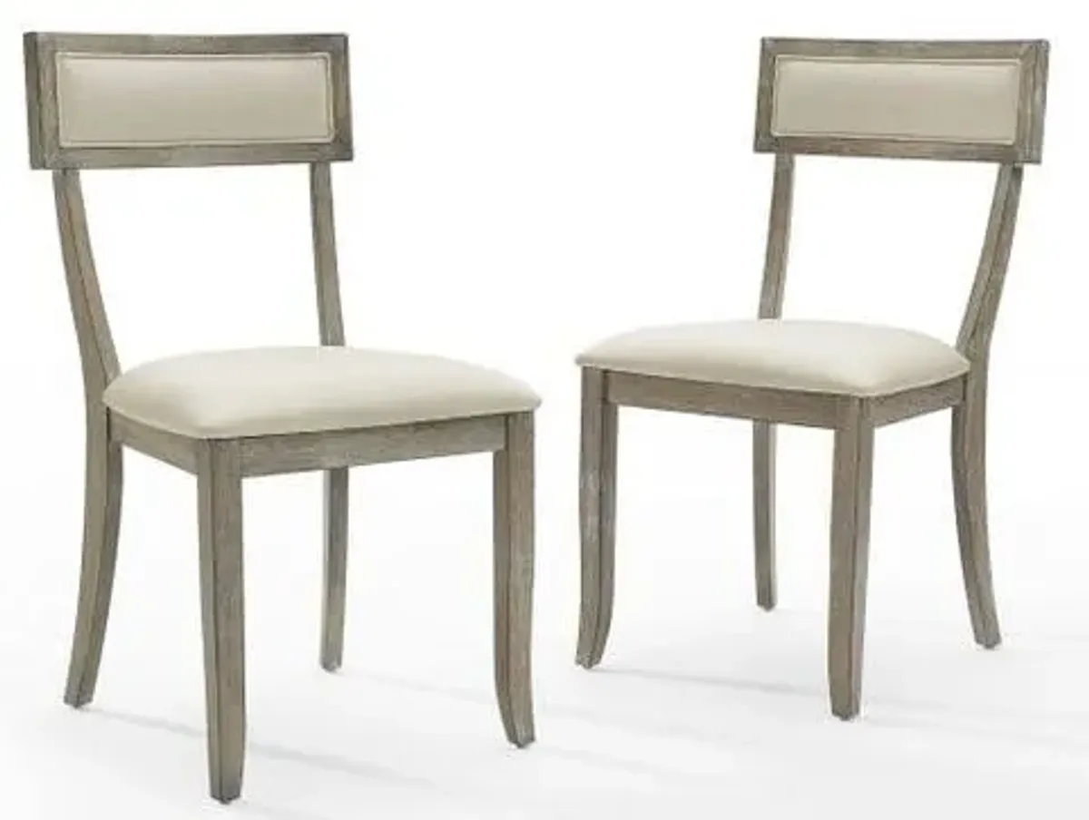 Crosley Furniture® Alessia Creme/Rustic Gray Wash 2-Piece Dining Chairs