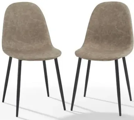 Crosley Furniture® Weston 2-Piece Distressed Brown Dining Chair Set