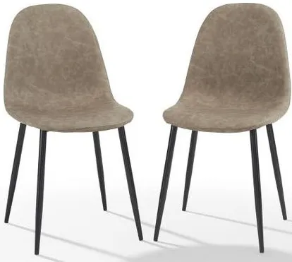 Crosley Furniture® Weston 2-Piece Distressed Brown Dining Chair Set