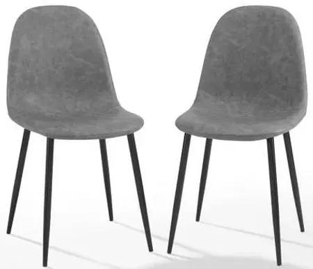 Crosley Furniture® Weston 2-Piece Distressed Gray Dining Chair Set