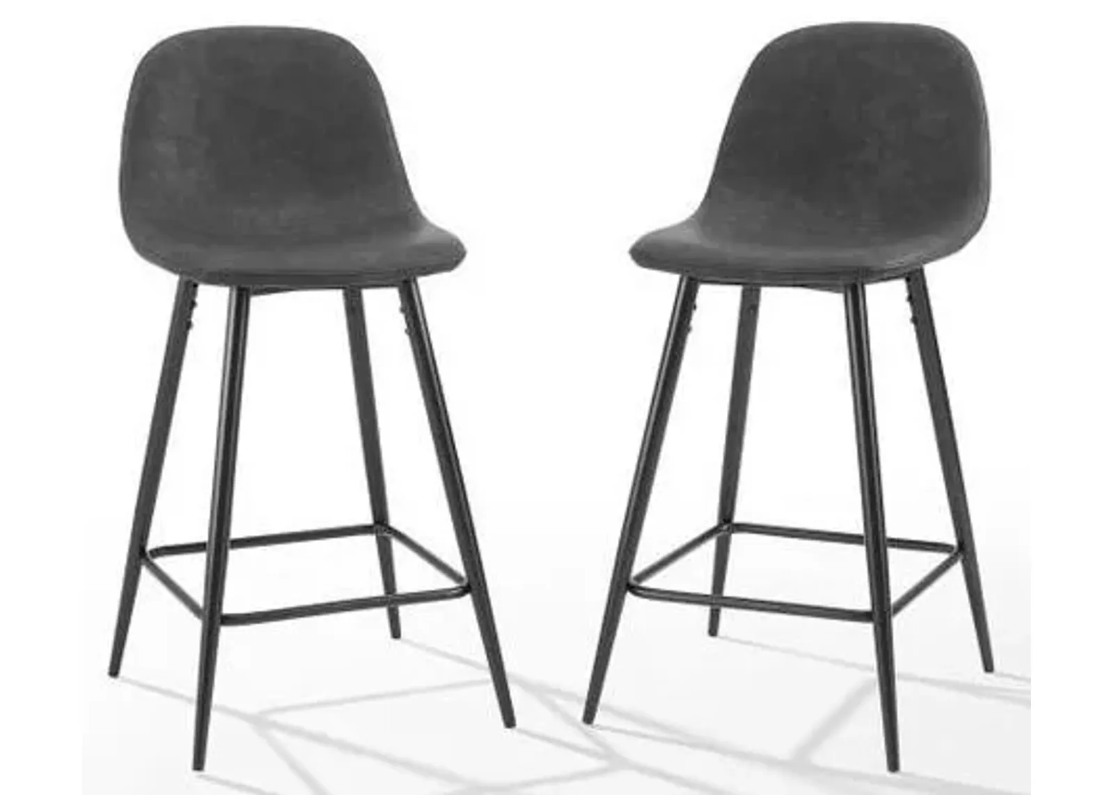 Crosley Furniture® Weston 2-Piece Distressed Black Counter Stool Set