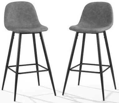 Crosley Furniture® Weston 2-Piece Distressed Gray Bar Stool Set