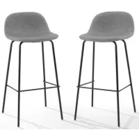 Crosley Furniture® Riley 2-Piece Black/Gray Bar Stool Set