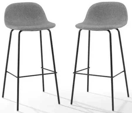 Crosley Furniture® Riley 2-Piece Black/Gray Bar Stool Set