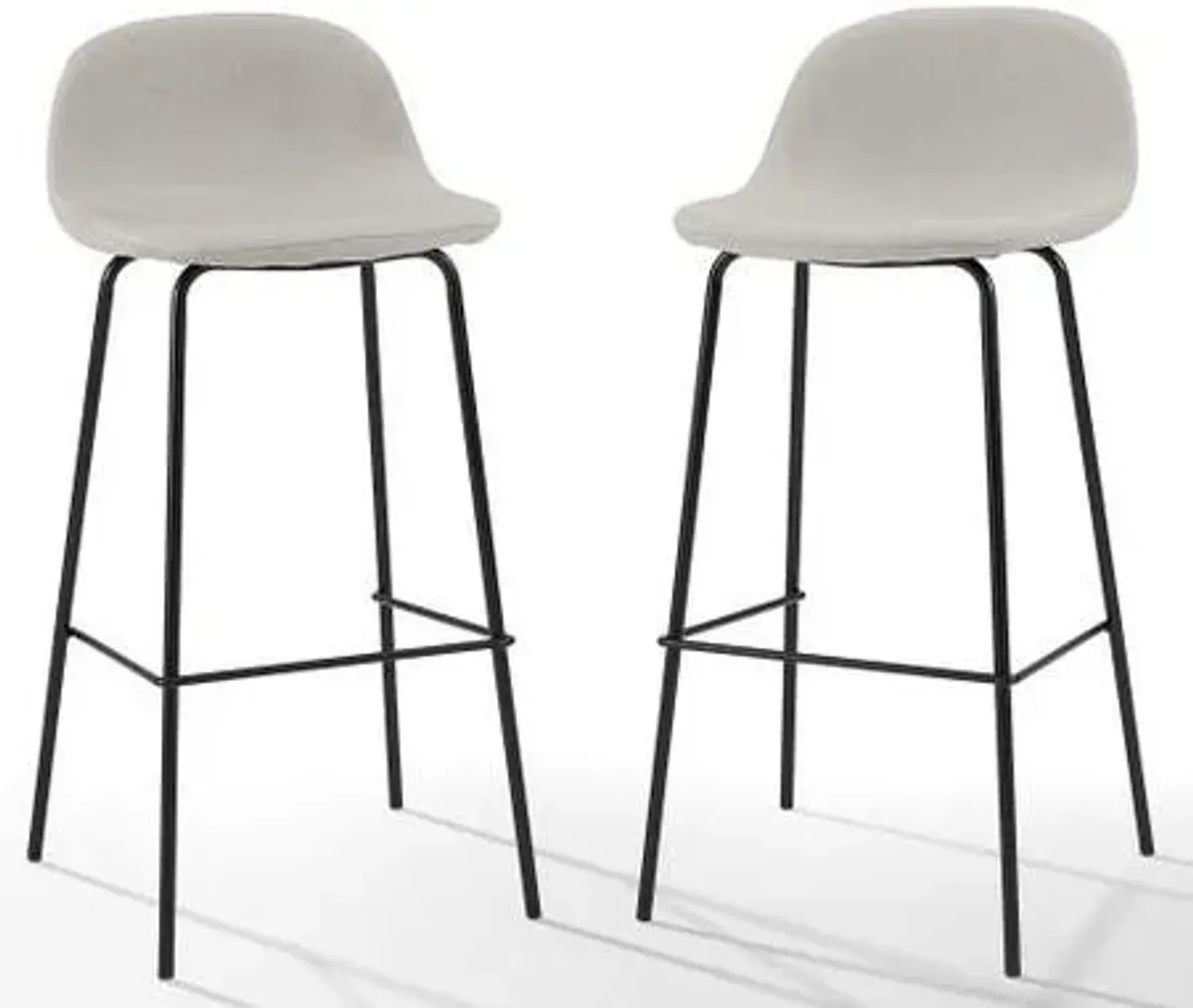 Crosley Furniture® Riley 2-Piece Black/Oatmeal Bar Stool Set