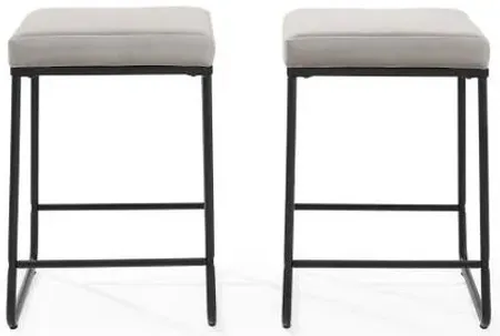 Crosley Furniture® Beckett 2-Piece Black/Gray Counter Stool Set