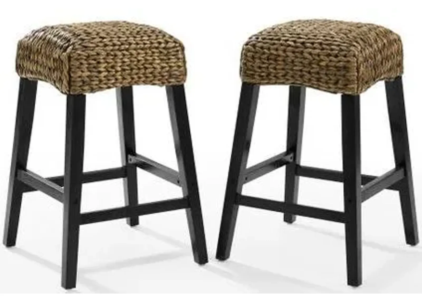 Crosley Furniture® Edgewater Seagrass 2-Piece Counter Stools