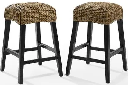 Crosley Furniture® Edgewater Seagrass 2-Piece Counter Stools