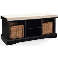 Crosley Furniture® Brennan Black/Tan Storage Bench