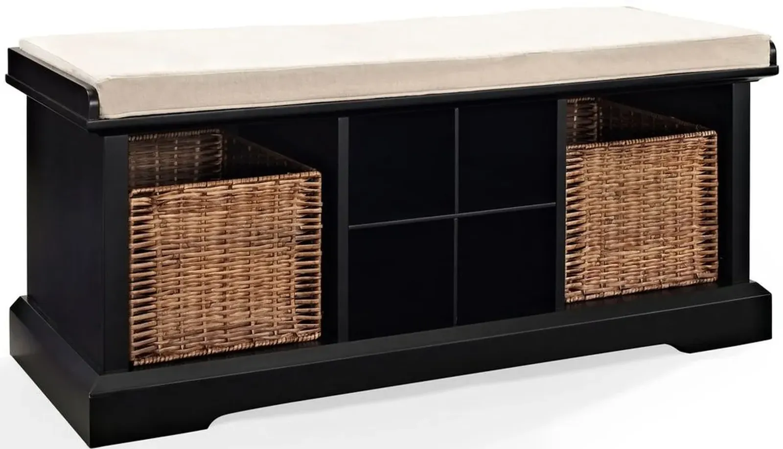 Crosley Furniture® Brennan Black/Tan Storage Bench