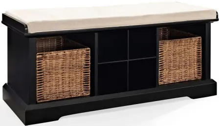 Crosley Furniture® Brennan Black/Tan Storage Bench