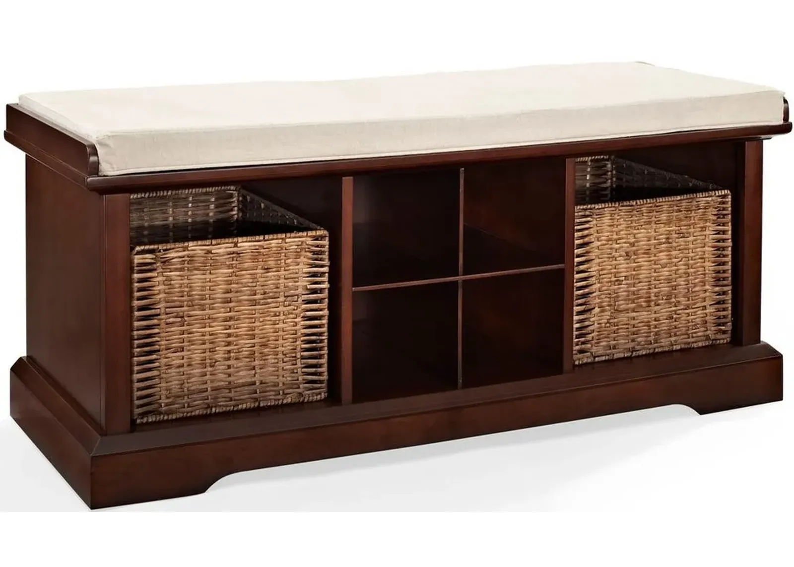 Crosley Furniture® Brennan Mahogany/Tan Storage Bench