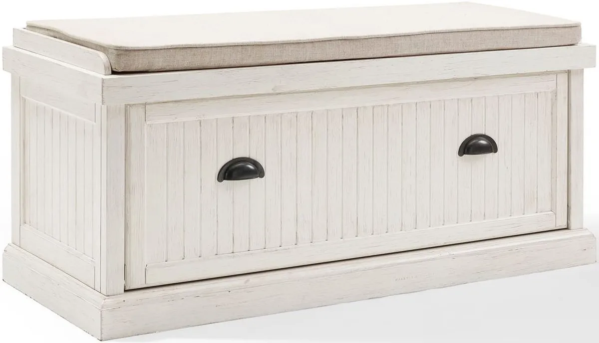 Crosley Furniture® Seaside Distressed White Entryway Bench