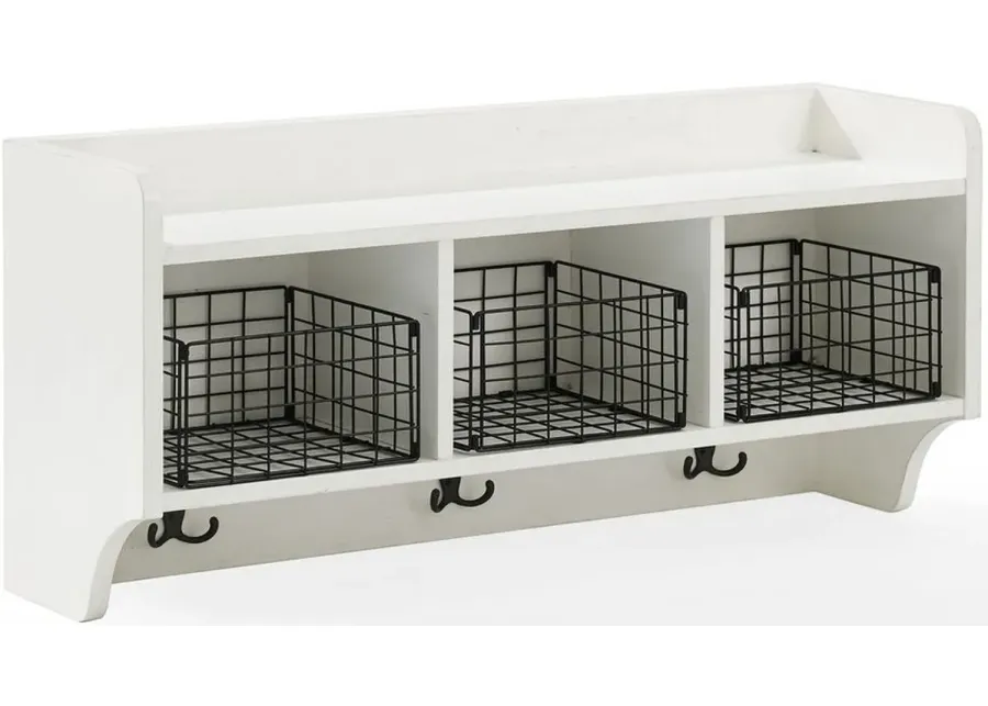 Crosley Furniture® Fremont Distressed White Entryway Shelf