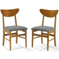 Crosley Furniture® Landon 2-Piece Acorn/Gray Dining Chairs