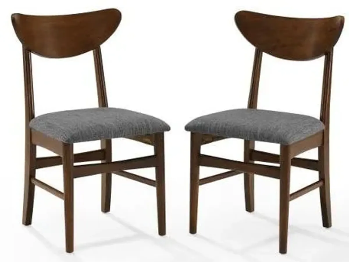 Crosley Furniture® Landon 2-Piece Mahogany/Gray Dining Chairs